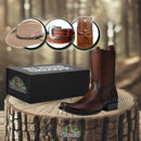 Kit Bota Maverick Masculino com 3 Brindes – Cinto, Chapéu e Carteira