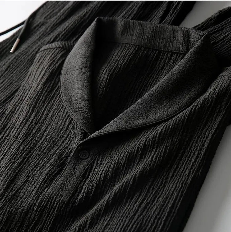 Conjunto Masculino de Linho – Camiseta + Calça