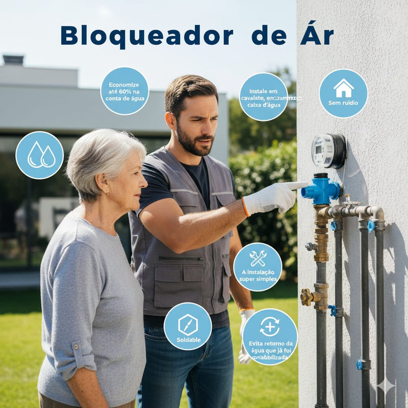 Bloqueador De Ar Redutor de Conta de Água