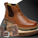 Kit Bota Agro - Ortopédica + BRINDES: [Cinto, Boné e Carteira]