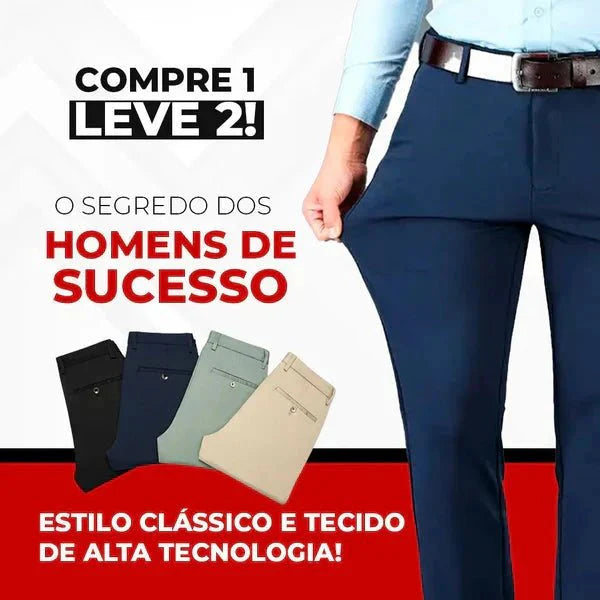 Calça Social Masculina Impermeável Gentleman - Promoção Compre 1 e Leve 2
